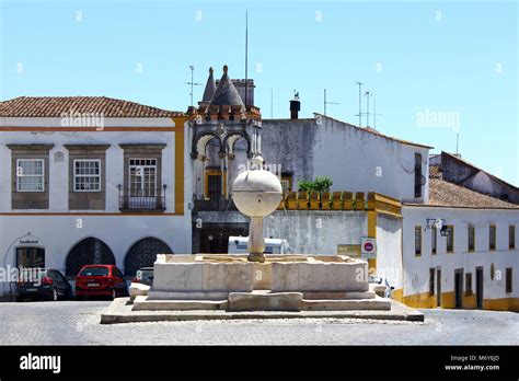 Detail Of A Fountain Evora Portugal Stock Photo Alamy