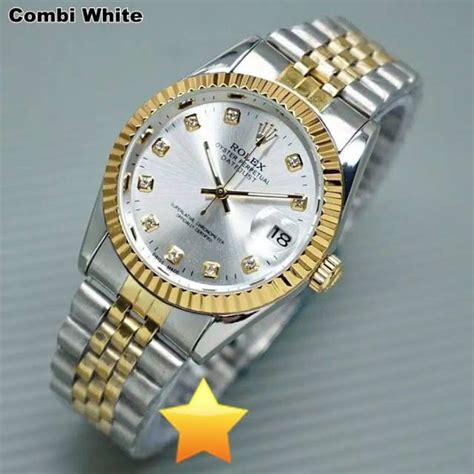 Jual Jam Tangan Rolex Automatic Oyster Rantai Tanggal Pria Wanita Swb