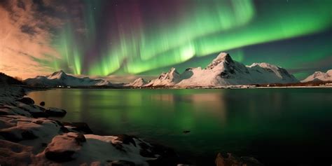 Aurora Borealis En Las Islas Lofoten Noruega Foto Premium