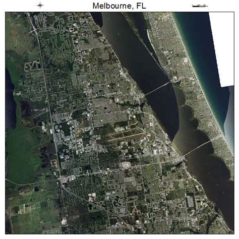 Aerial Photography Map of Melbourne, FL Florida