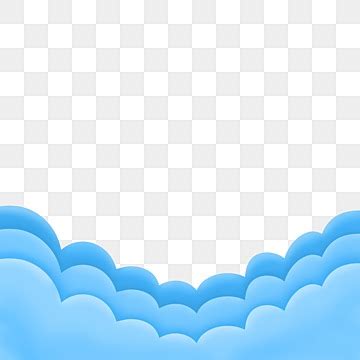 Blue Clouds Cut Paper Image