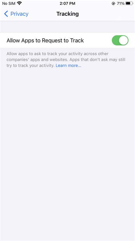 ios - Can we check if Allow Apps to Request to Track toggle is ON