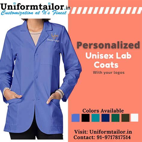 Personalized Unisex Lab Coats With Your Logos And Names Lab Coats