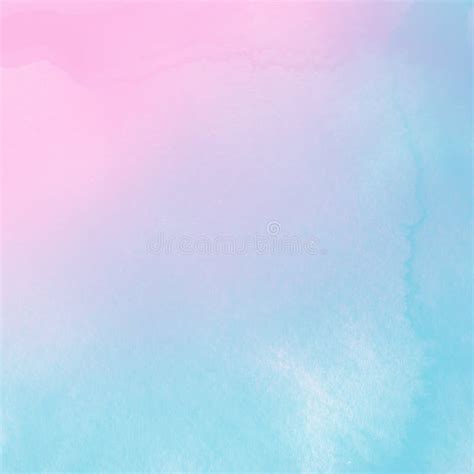 Fundo Pastel Azul E Cor De Rosa Abstrato Da Aquarela Ilustra O Stock