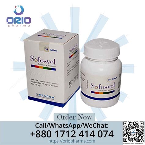 Sofosvel Sofosbuvir Mg Velpatasvir Mg Orio Pharma