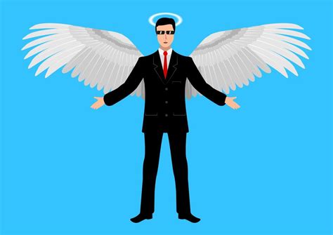 Businessman with wings of angel 4607872 Vector Art at Vecteezy