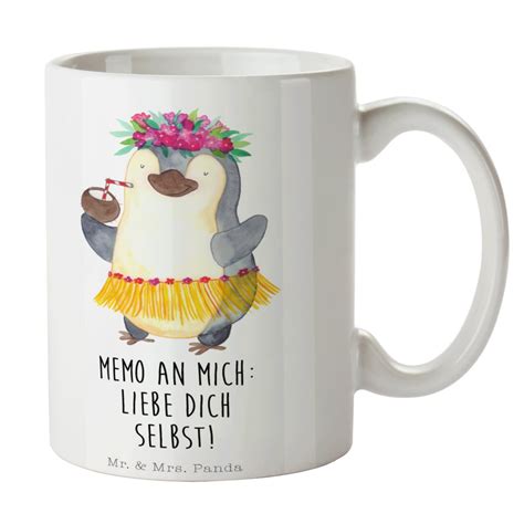 Mr And Mrs Panda Tasse Pinguin Kokosnuss Weiß Geschenk