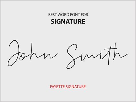 Best Word Font For Signature FREE