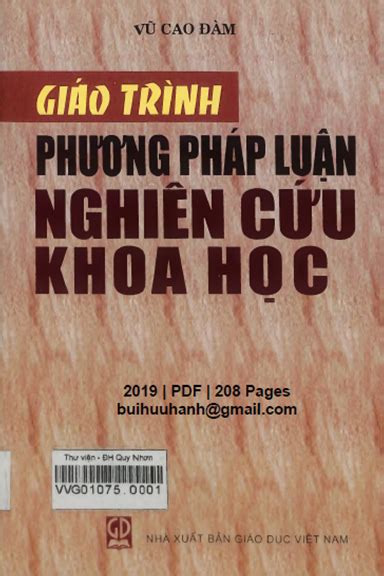 Giáo Trình Phương Pháp Luận Nghiên Cứu Khoa Học NXB Giáo Dục 2019