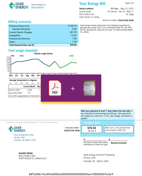 Kentucky Fake Utility Bill Template