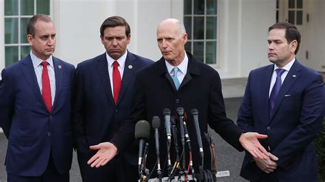 Donald Trump Recibió A Marco Rubio Y Rick Scott En La Casa Blanca Para