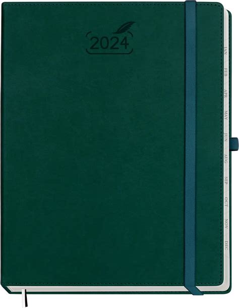 Bezend Agenda A Couverture Rigide En Cuir Pu Vert Fonc Agenda