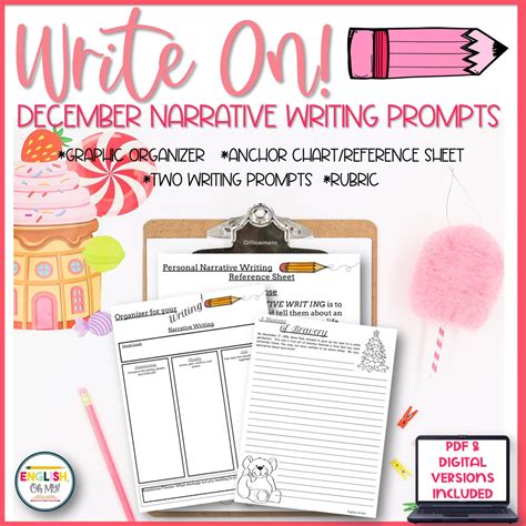 Narrative Writing Prompts (December) - English, Oh My!