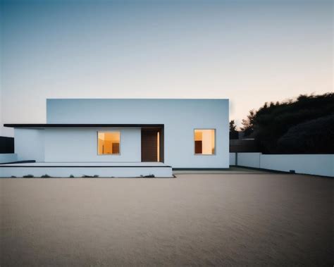 Premium AI Image | A white house with a black roof and a white roof.