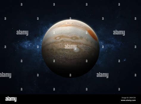 Júpiter Galaxia Y Estrellas Vista De Júpiter Planeta Gigante De Gas Del Sistema Solar