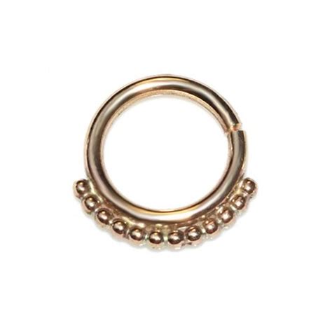 Gold Septum Piercing 14 Gauge Septum Ring Nipple Ring Etsy