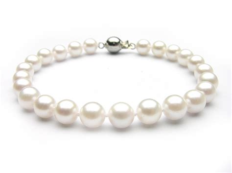 White Freshwater Pearl Bracelet, 7.5-8.5mm AA+ - Pearl Bracelets ...