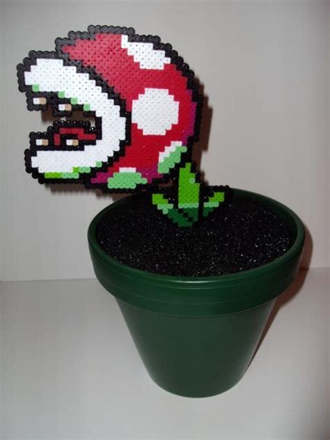 Piranha Plant In Perler Beads Perler Beads Perler Bead Mario Perler