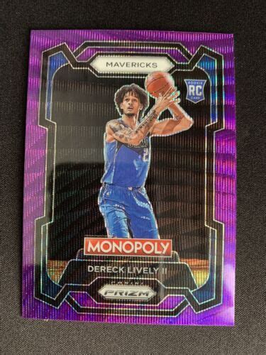 Panini Prizm Monopoly Purple Wave Dereck Lively Ii Rookie