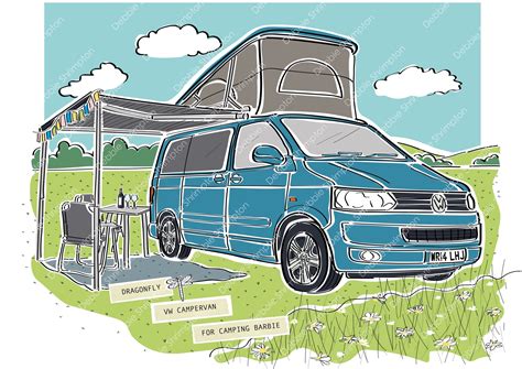 Campervan Illustrations DEBBIE SHRIMPTON ILLUSTRATES