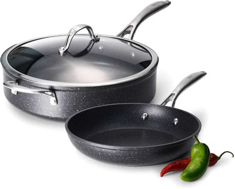 ProCook Professional Granite Non Stick Pan Set Saute Pan Frying Pan