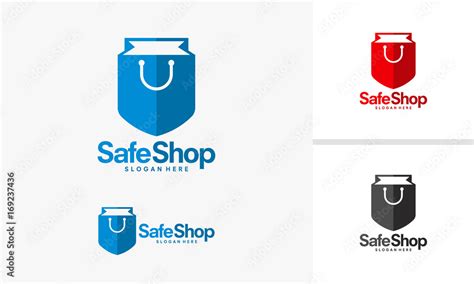 Safe Shop logo designs, Secure Store logo vector Stock Vector | Adobe Stock