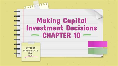 Chapter 10 Making Capital Investment Decisionsfinancial Management