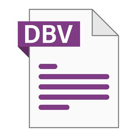 Premium Vector Modern Flat Design Of Dbv File Icon For Web