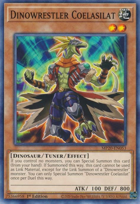 Dinowrestler Coelasilat 2020 Tin Of Lost Memories YuGiOh