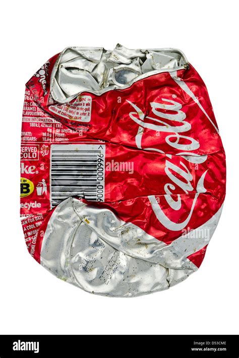 Crushed Can Of Coca Cola Stock Photo Alamy