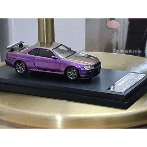 Jual 1 64 Stance Hunters R34 Skyline GT R Midnight Purple Shopee