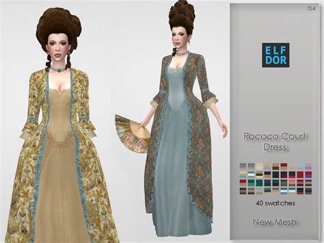 The Sims Resource Rococo Court Dress