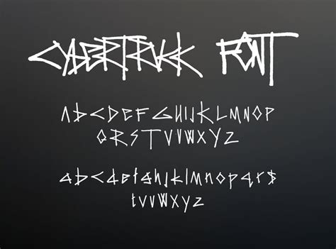 Cybertruck Spraypaint Font Cyberpunk Style OTF, TTF, SVG Formats - Etsy