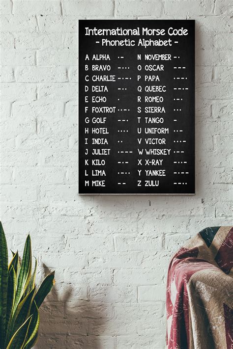 International Morse Code Phonetic Alphabet Canvas Aviation Knowledge