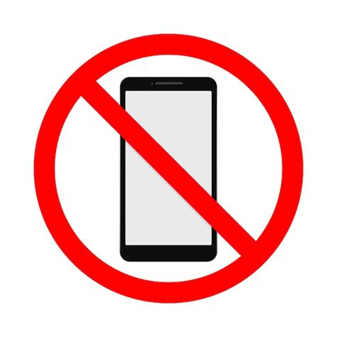 Premium Vector No Phone No Smartphone Sign On White Background