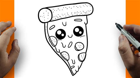 Cómo Dibujar una Pizza Kawaii Paso a Paso Fácil para Niños YouTube