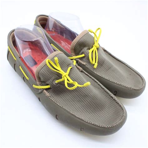 Swims Braided Lace Boat Casual Shoes Mens Gray Yell Gem