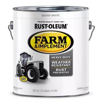 Rust Oleum 1 Gal White Specialty Farm Implement Paint Gloss At