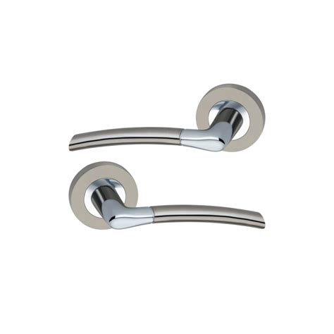 Pair Dual Tone Internal Lever Latch Door Handles On Sprung Rose Passage Pull Handles Set Etsy Uk