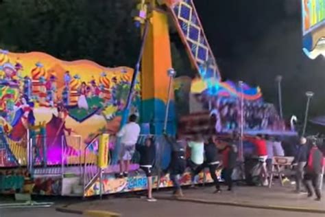 Scary Scene as Full Carnival Ride Nearly Collapses at Michigan Festival