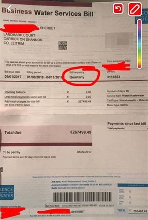 PIC: This size of this Irish Water bill almost caused a heart attack in ...