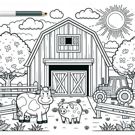 Farm Coloring Pages For Kids