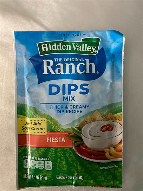 One Hidden Valley Dips Mix Fiesta Ranch 11 Oz Exp 2025 Ebay