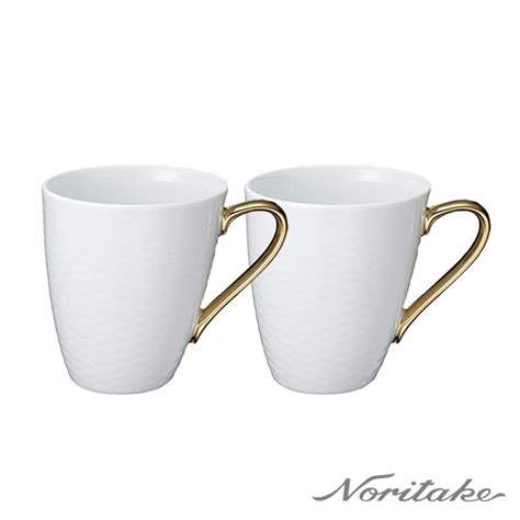 Noritake 極簡系列 馬克對杯組金銀禮盒 Pchome 24h購物