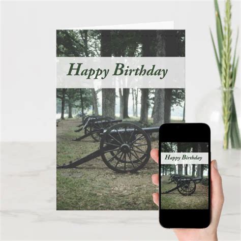 Canons Civil War Birthday Card Zazzle