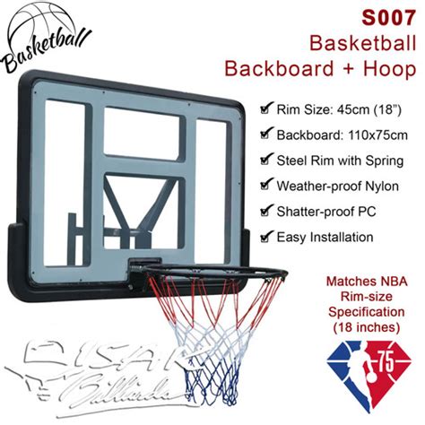 Jual Basketball Backboard Hoop Ring Net S007 Rim Bola Basket Ball