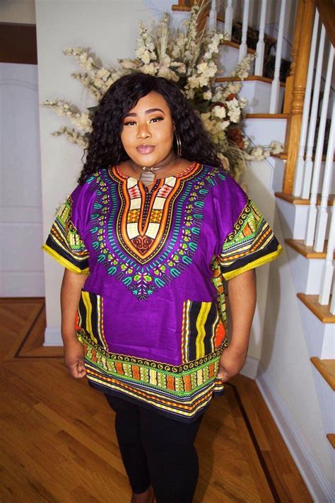 Purple Dashiki Plus Size Dashiki African Fashion Plus Size