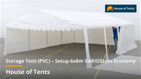 Storage Tent PVC Setup 6x8m VARIOStore Economy YouTube