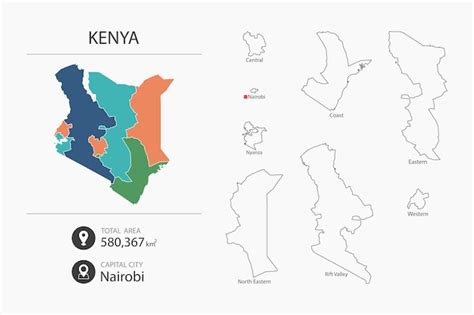 Mapa De Kenia Con Mapa Detallado Del Pa S Elementos Del Mapa De