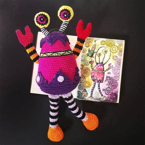 Crochet A Space Crab Fun Amigurumi Based On Childs Drawing Knithacker